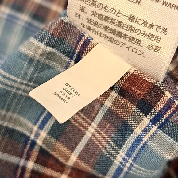 J. Crew Men's Small Mercantile Long Sleeve Button Down Plaid Shirt Style #J4597 - Picture 10 of 15